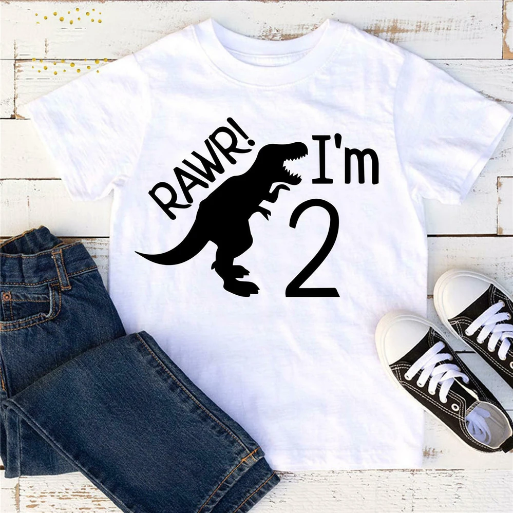 Футболка на день рождения для мальчиков наряд топ 1 2 3 4 крутые топы футболка с