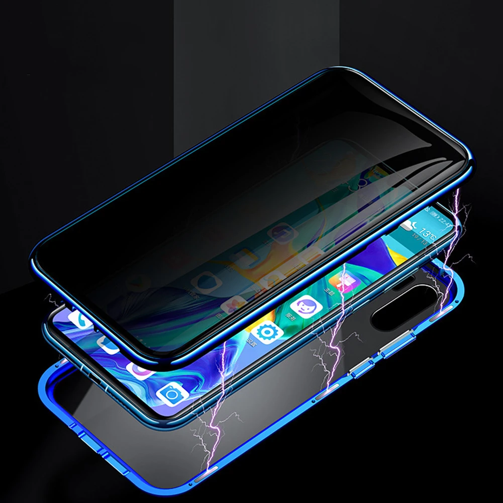 Надежное закаленное стекло Магнитный чехол для huawei P30 Pro mate 20 Анти ползучий
