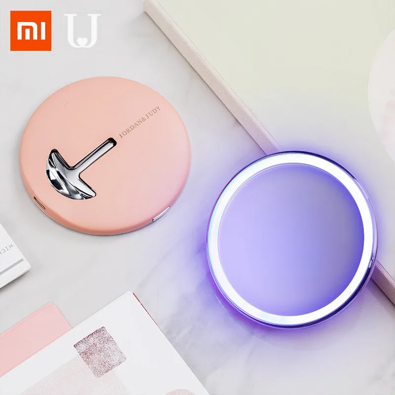 

Светодиодное зеркало для макияжа Xiaomi Jordan & Judy, цветное освещение, мини портативное косметическое зеркало с сенсорным управлением, инструмен...