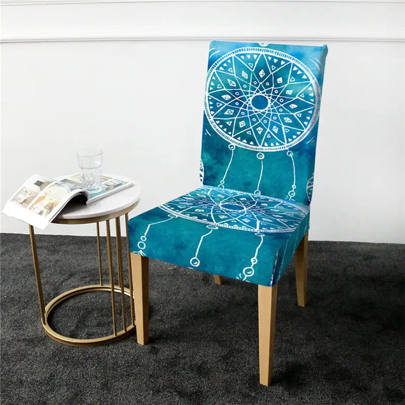 Dreamcatcher 6 BeddingOutlet чехол Ловец снов для обеденного стула, богемная мандала, спандекс, эластичный чехол, анти-грязный чехол для сиденья, Прямая поставка - Цвет: Dreamcatcher 6