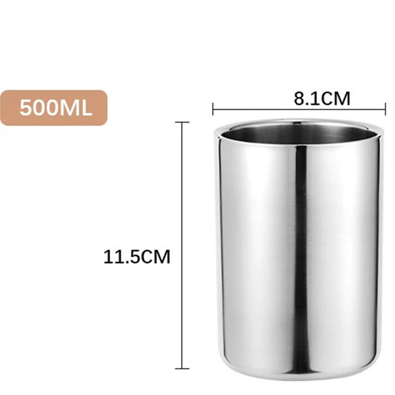 Beer Mug Stainless Steel NorthernEurope Ins Coffee Tea Wine Milk Portable Travel Office Water Cup Kitchen Drinkware 350ml/500ml | Дом и сад