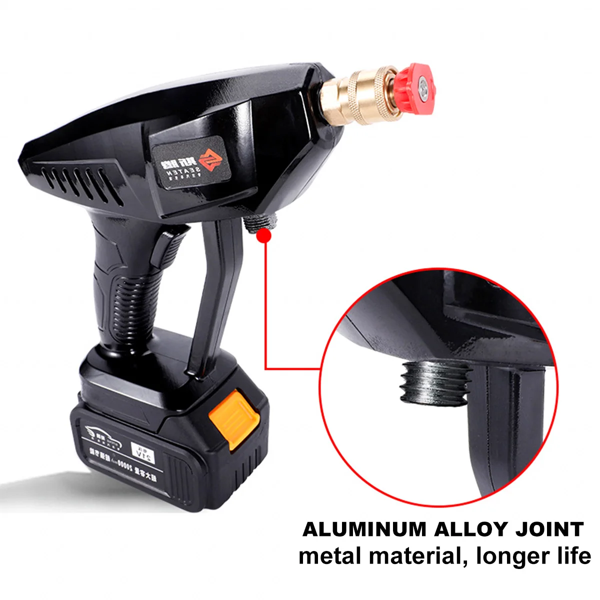 Купить Беспроводной водяной пистолет высокого давления для мойки автомобиля, 15000 мАч, портативный пеногенератор для мойки высокого давления, 12 В