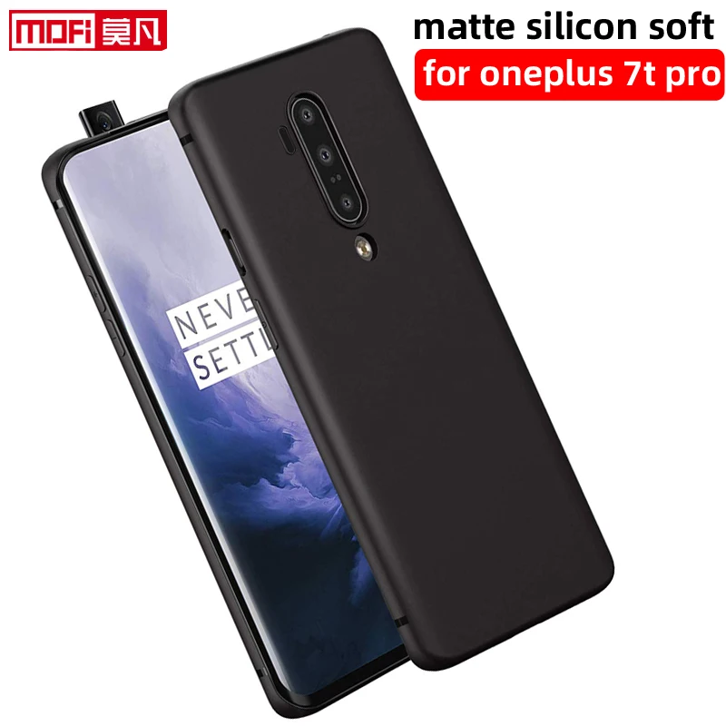 Чехол для oneplus 7t pro, матовый Mofi, чехол для oneplus 7 T, Ультратонкий Мягкий Черный силиконовый тонкий чехол ONE PLUS 7T PRO, чехол для бизнеса