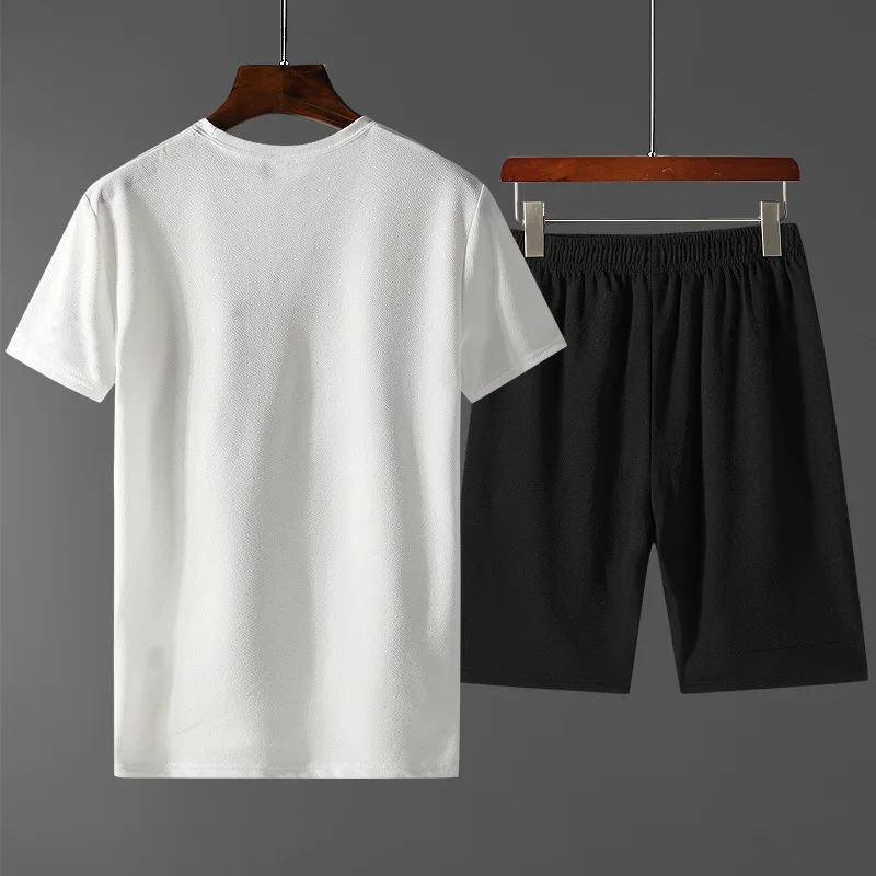 Summer Short-sleeved T-shirt Shorts Suit Student Youth Sports Top Casual Pants Two-piece Korean Casual Fashion Men Short Sets
