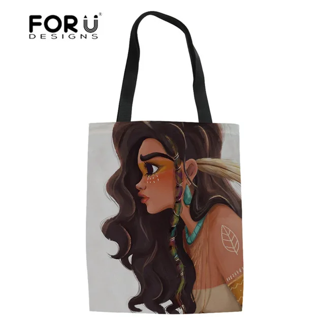 FORUDESIGNS/племенной этнический Женский Ретро сумка на плечо большая льняная художественная женская сумка для девочек в африканском стиле с традиционным принтом сумка из перерабатываемого материала - Цвет: Сливовый