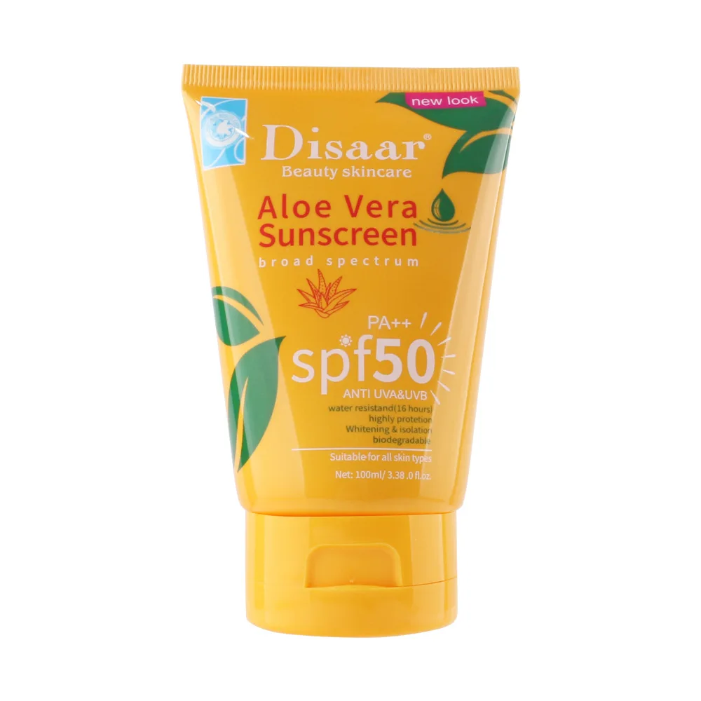 100ml SPF 50+ Aloe Sunscreen Facial Body Whitening Sunblock Oil Control Moisturizing Sweat Proof Skin Cream | Красота и здоровье