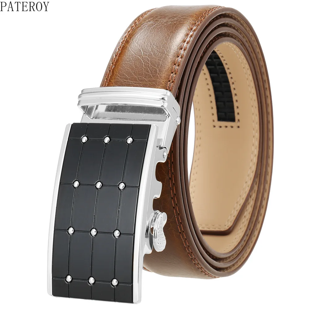 Ремень мужской из натуральной кожи брендовый Дизайнерский Модный пояс для