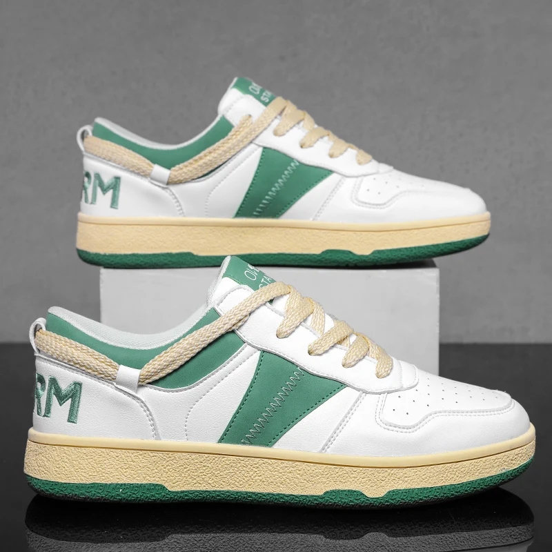 Кроссовки на плоской подошве мужские повседневная обувь для бега шнуровке