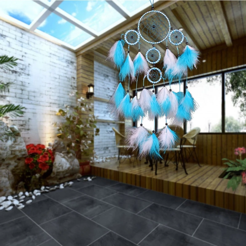 

Handmade Dream Catcher With Feathers Car Wall Hanging Decoration Ornament Craft