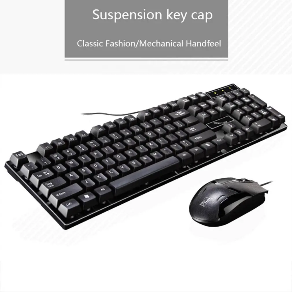 

Mouse Keyboard Wired Gaming Mouse Kit Non-luminous Mouse Silent keyboard Home Office Gamer For Windows PC Laptop Desktop
