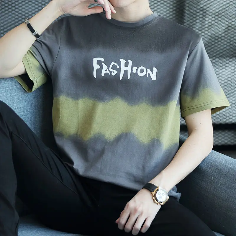 

Men's Short-sleeved Cotton Short-sleeved T-shirts Men's Clothes Men's Trend T-shirts Summer Men's Tops