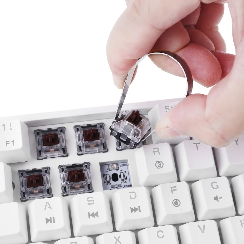

SK61 Portable 60% Mechanical Keyboard Gateron optical Switches RGB Backlit Hot Swappable Wired Gaming Keyboardfor PC Mac