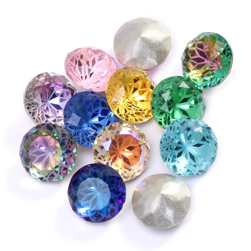 

Astrobox New Lotus Round Rhinestone Crystal Stone DIY Clothing & Accessories Glass Crystal DIY Jewelry Making Loose Beads Stone