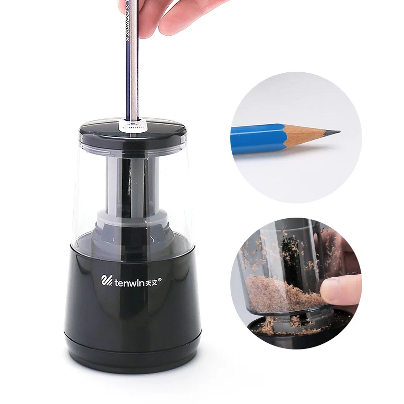 

Механическая Пластиковая точилка для карандашей Tenwin Kawaii электрическая точилка для карандашей, для детей, милые канцелярские принадлежност...