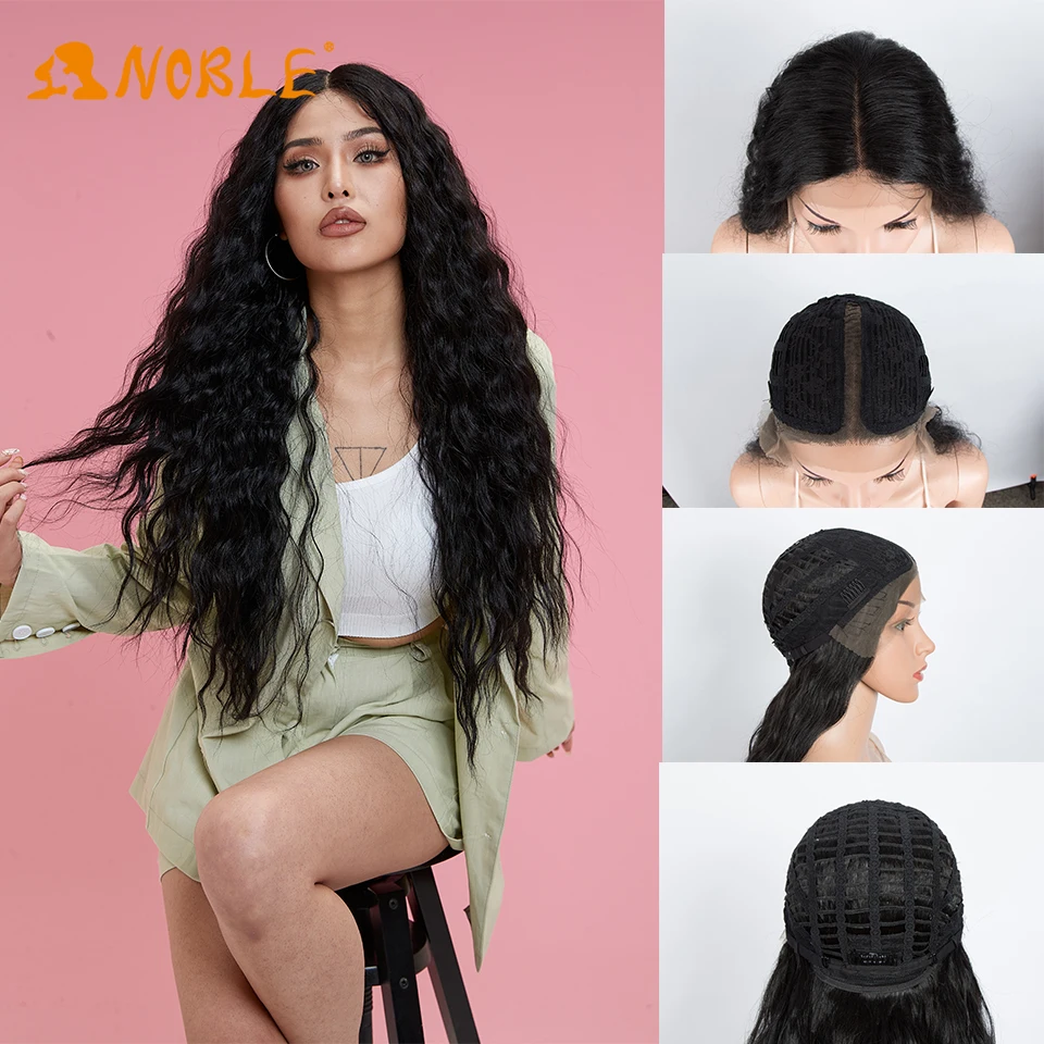 

Noble girl synthetic lace front wig парики женские 30Inch blond wig freedom Hair black hair lace frontal Cosplay Wig for women