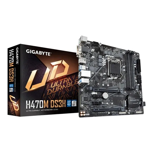 Игровая Материнская плата Gigabyte H470M DS3H mATX DDR4 LGA1200 | Компьютеры и офис