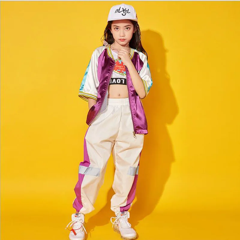 Дети концерт Одежда в стиле хип хоп одежда расшитая блестками куртка верхняя