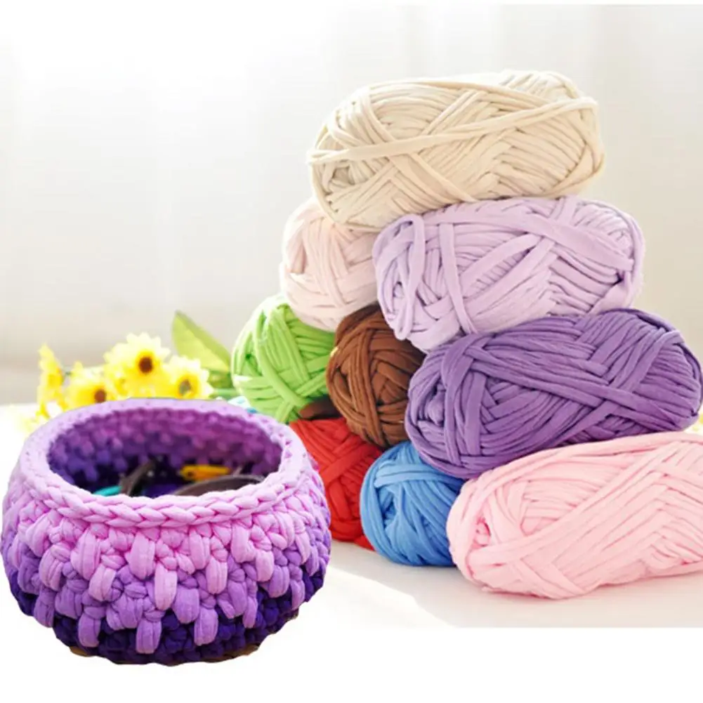 

Hand-knit Woven Thread Thick Basket Blanket Braided DIY Crochet Cloth Fancy Yarn Comfortable Crochet Fancy Cloth Yarn knitting