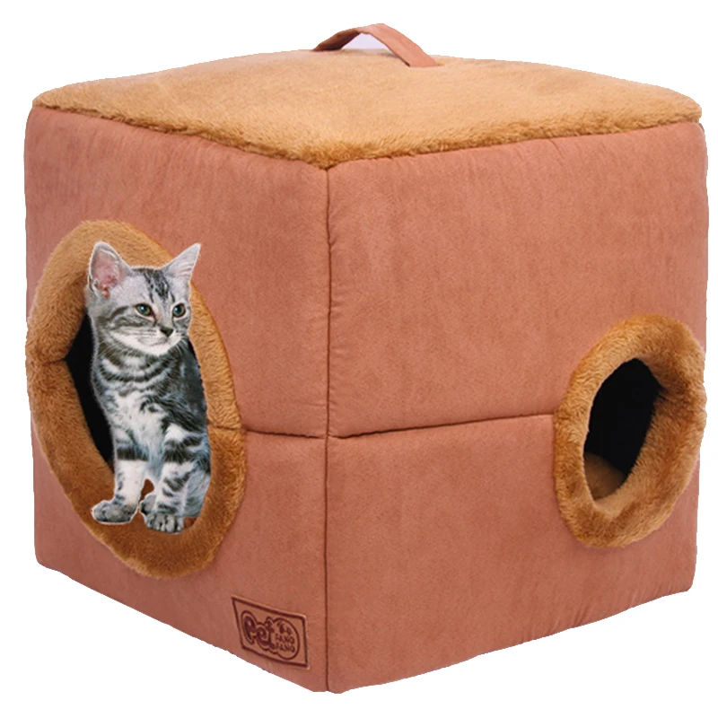 Подушка для кошек и собак двойное окно замша хлопок полипропилен имитация ткани