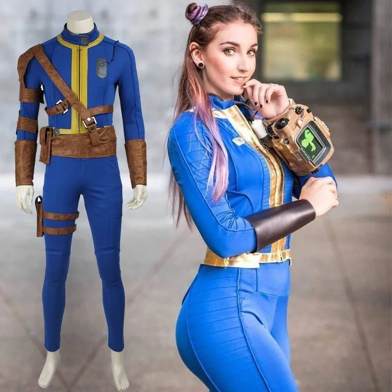 PC Game Fallout 4 Nate Costume Cosplay Adult Men Male Sole Survivor Popular Suit Halloween Costume Game Fallout Superhero Outfit