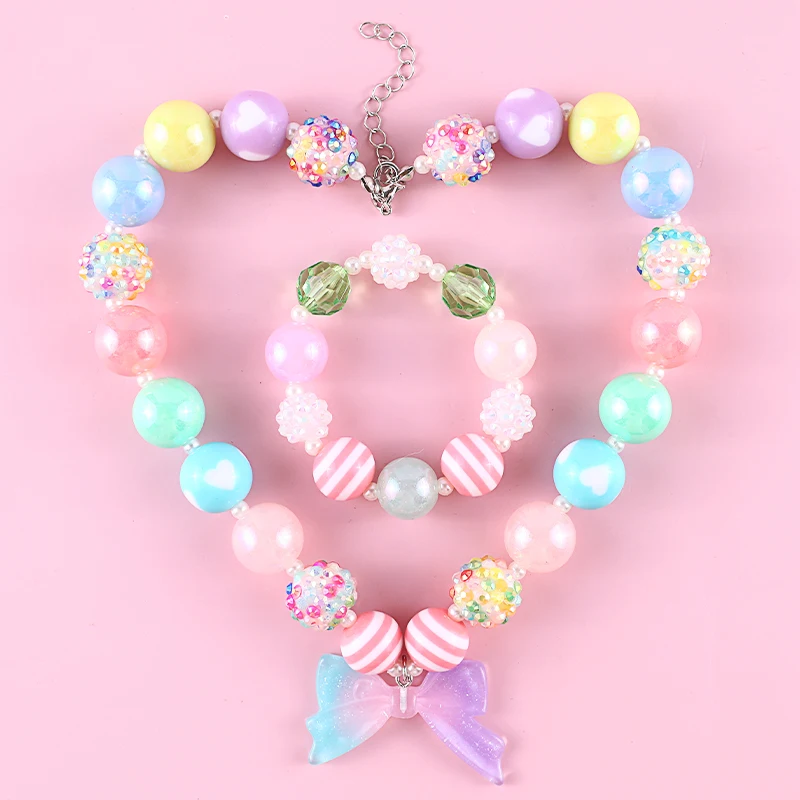 Makersland Симпатичные Бусины ювелирное изделие для детей конфеты Цвет сердце