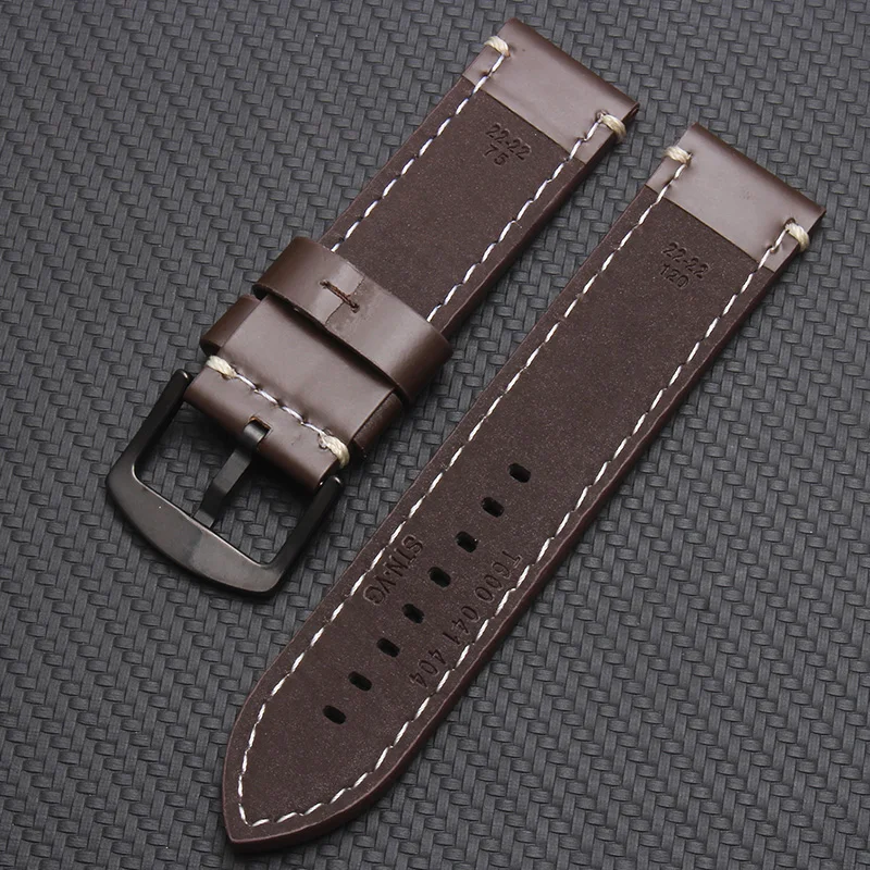 Мужской кожаный ремешок shengmeirui для часов tissote 1853 серия Tissot CHRONO XL T116 22 мм | Наручные