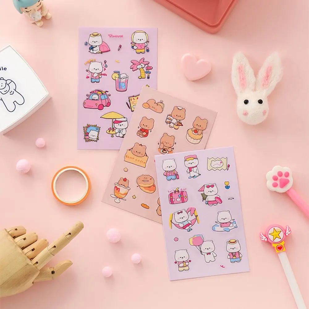 

Cute Cartoon Animal Stickers Hand Account Decoration for DIY Diary Scrapbook Student Supplies Stationery Sticker