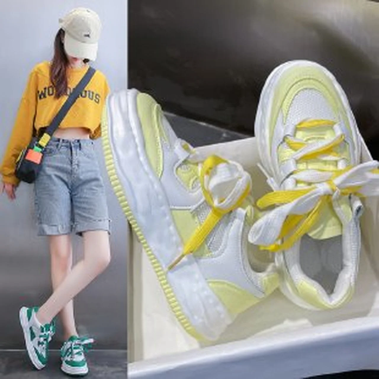 

Women's Sneakers Student Outdoor Running Sports Shoes Comfortable Breathable Casual Tennis Shoes 2021 New Woman Vulcanize Shoes