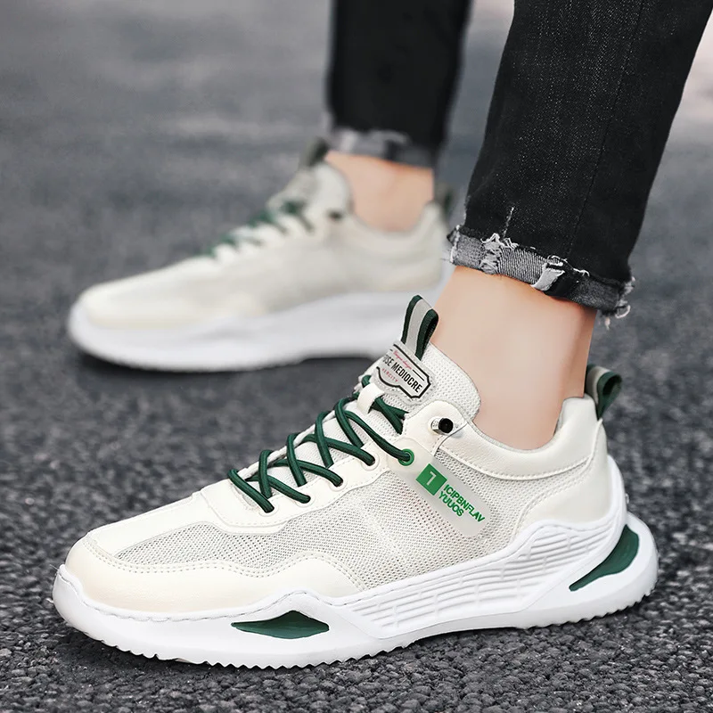 

Новинка 2021, мужские кроссовки, дышащая сетчатая Мужская модная обувь, спортивная мужская обувь на шнуровке, Zapatillas Hombre