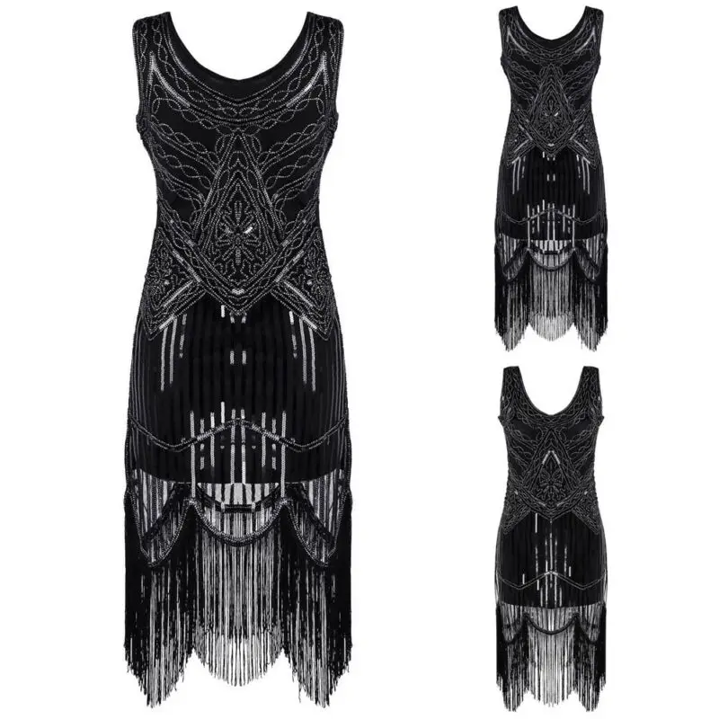 Винтажное платье без рукавов с кисточками костюм вечерние летние Клубные платья
