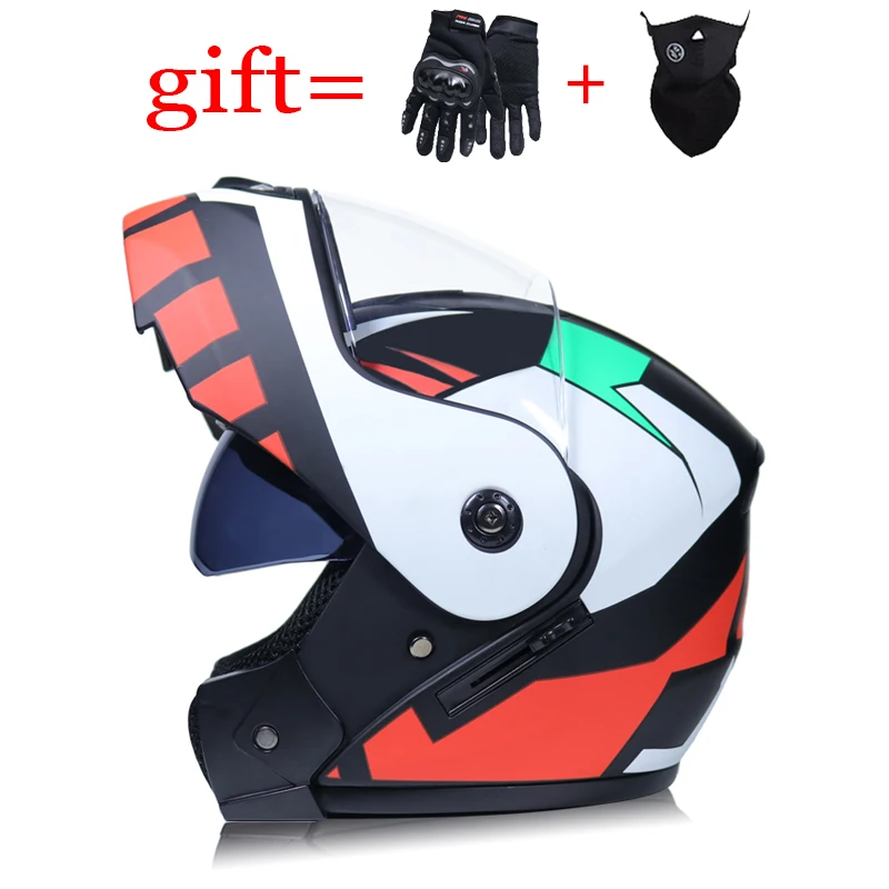 Модный мотоциклетный шлем с двойным козырьком сертификацией в горошек подходит