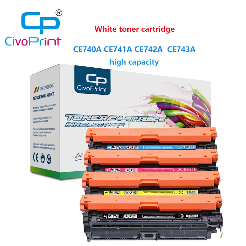 Совместимый с Civoprint белый тонер картридж 307A CE 740A 741A 742A 743A для HP CP5220 CP5225 CP5225n