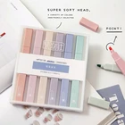 Набор пастельных хайлайтеров, маркерная ручка для взрослых и детей, большие чернила, школьные канцелярские принадлежности