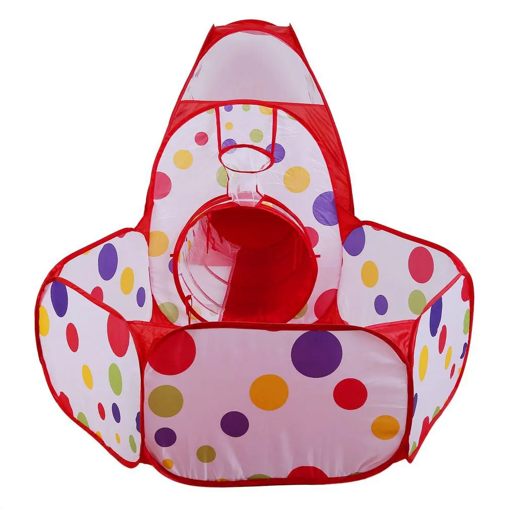 

Foldable 3 In 1 Indoor Outdoor Kids Pop Up Play House Tents Tunnel And Ball Pit Children Baby Playhouse Kids Gifts Toy Tents