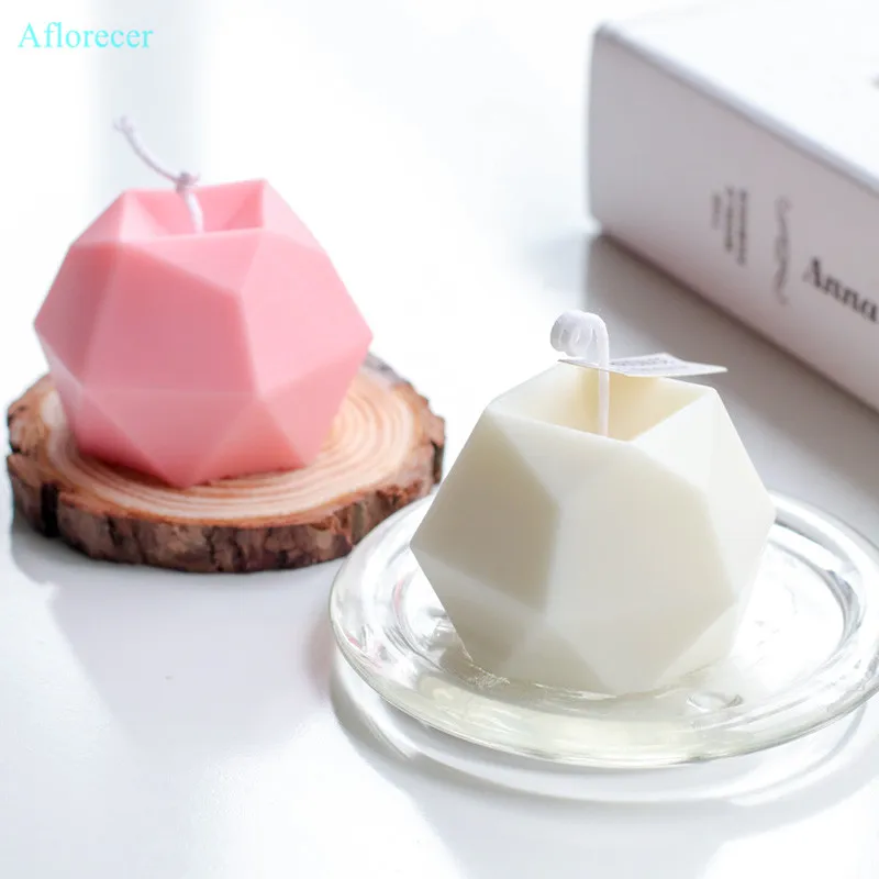 

Eight-sided Multilateral Diamond Face Cube DIY Candle mold Creative Handmade Aromatherapy Candle Silicone Mold