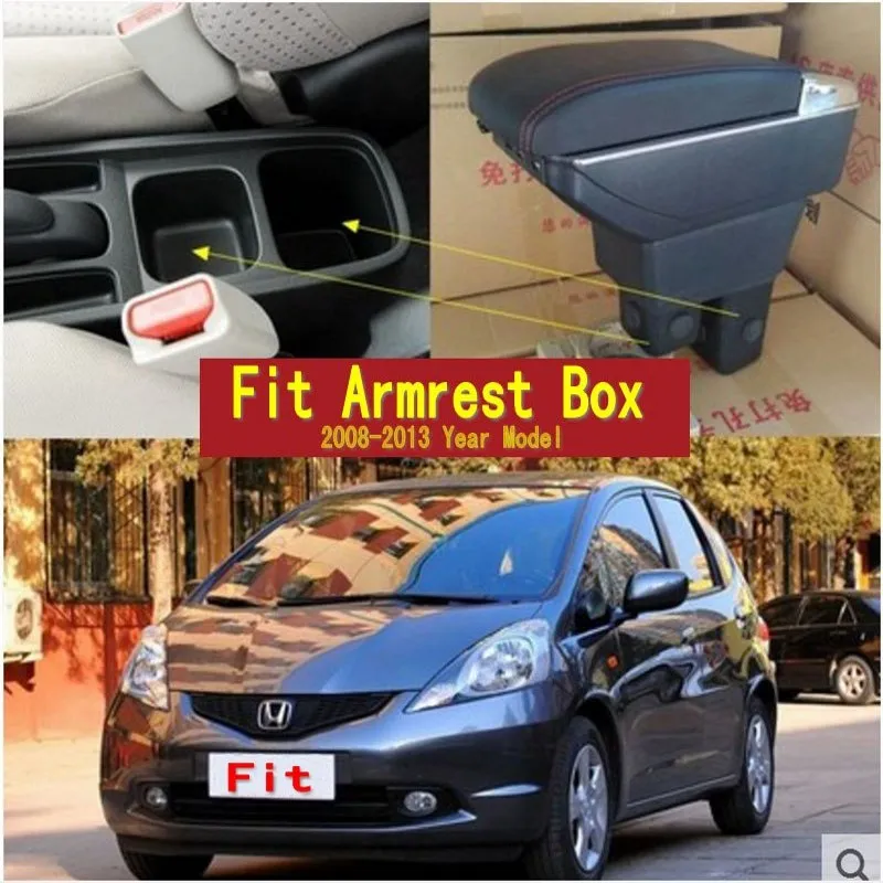 

For Honda Fit Jazz 2nd generation Center console Arm Rest Armrest Box central Store content Storage box
