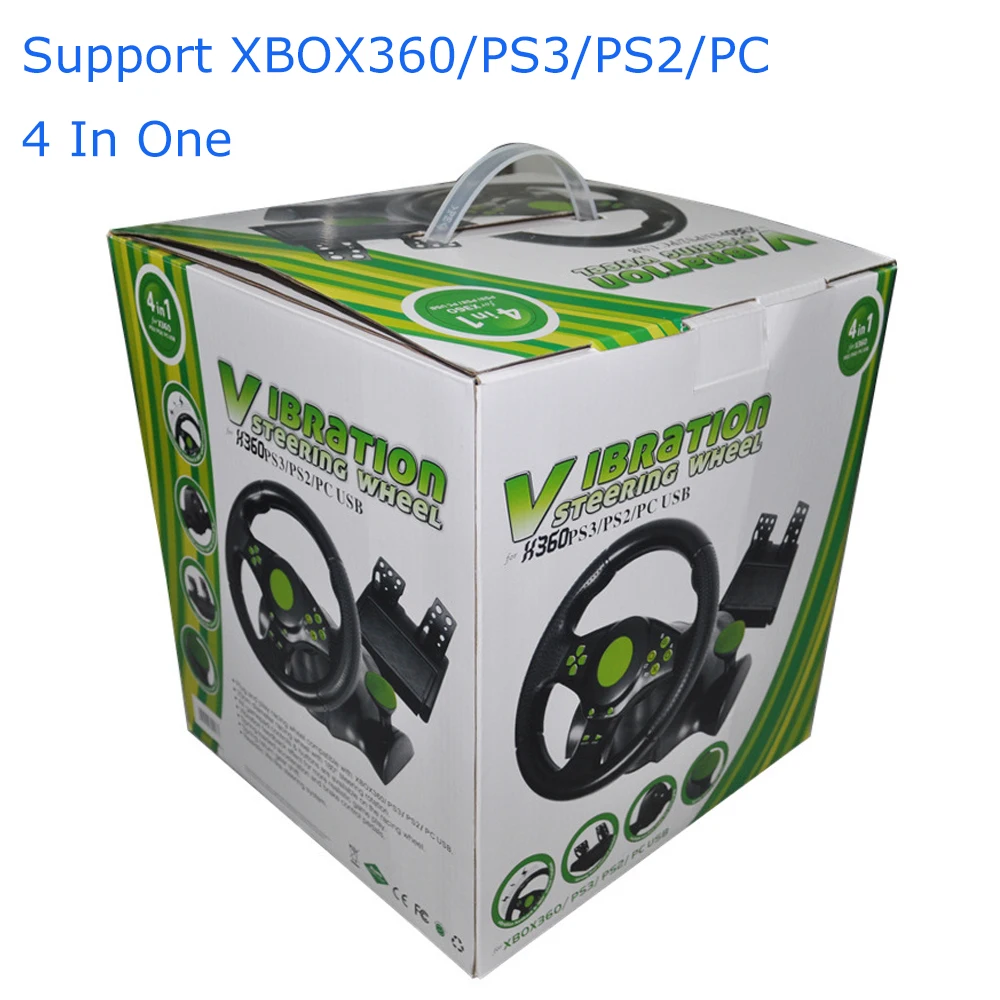 Руль с педалью вращающийся на 180 градусов для XBOX 360 PS2 PS3 ПК USB | Электроника