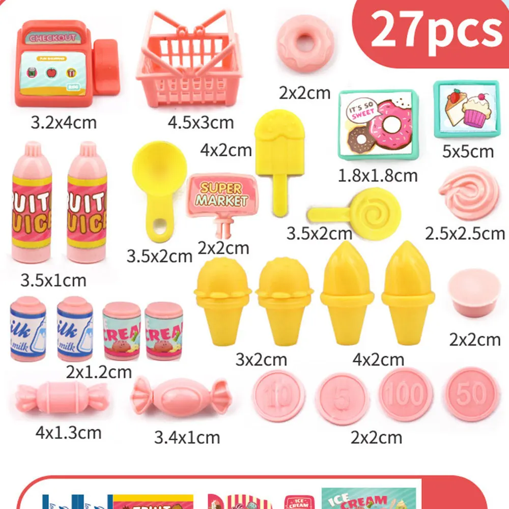

Kid Kitchen DIY Utensils Toys Children Cooking Utensils Kid Snail Shape Artificial Ice Cream Candy Cart Toys Set
