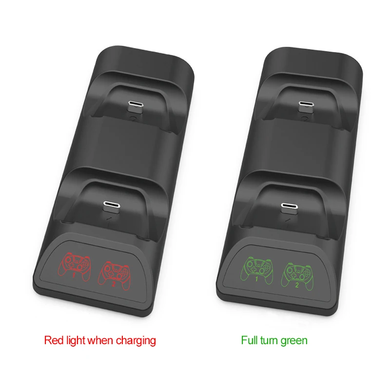 

Dual Charger For NS Switch Pro Wireless Bluetooth-compatible Gamepad Controller Game Chargering Dock Stand Station For Switch