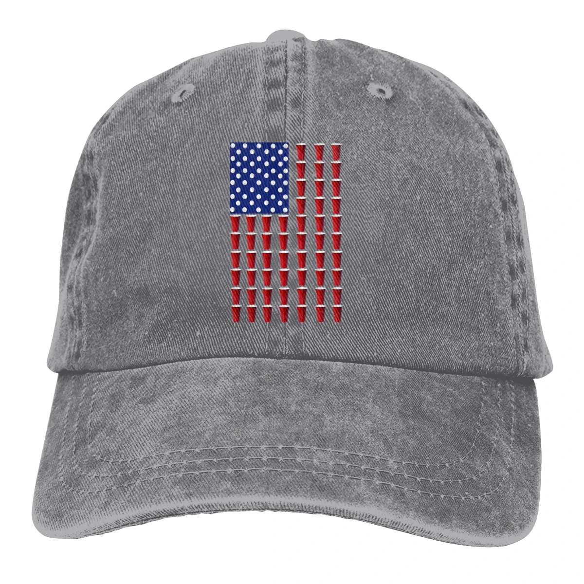 

American Flag Beer Pong Hats for Men Women Adjustable Sun Hats Vintage Trucker Hat