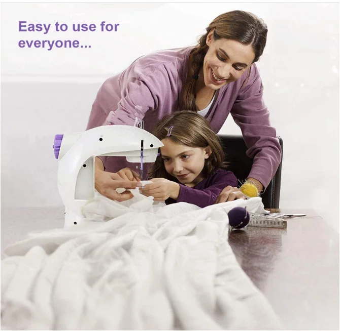 Электрическая швейная мини машина GOXAWEE регулируемая 2 скоростная бытовая ручная