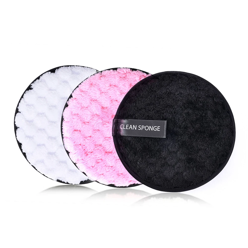 

1 Pcs Cotton Wipes Microfiber Make Up Removal Sponge Reusable Makeup Remover Pads Pineapple Striped Puff Cotton Cleaning Tool