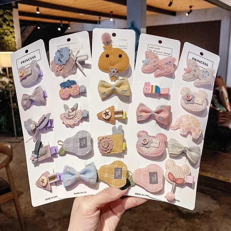 

Little girl hairpin headdress bowknot hairpin female hair clip princess baby infants do not hurt hair children's clip