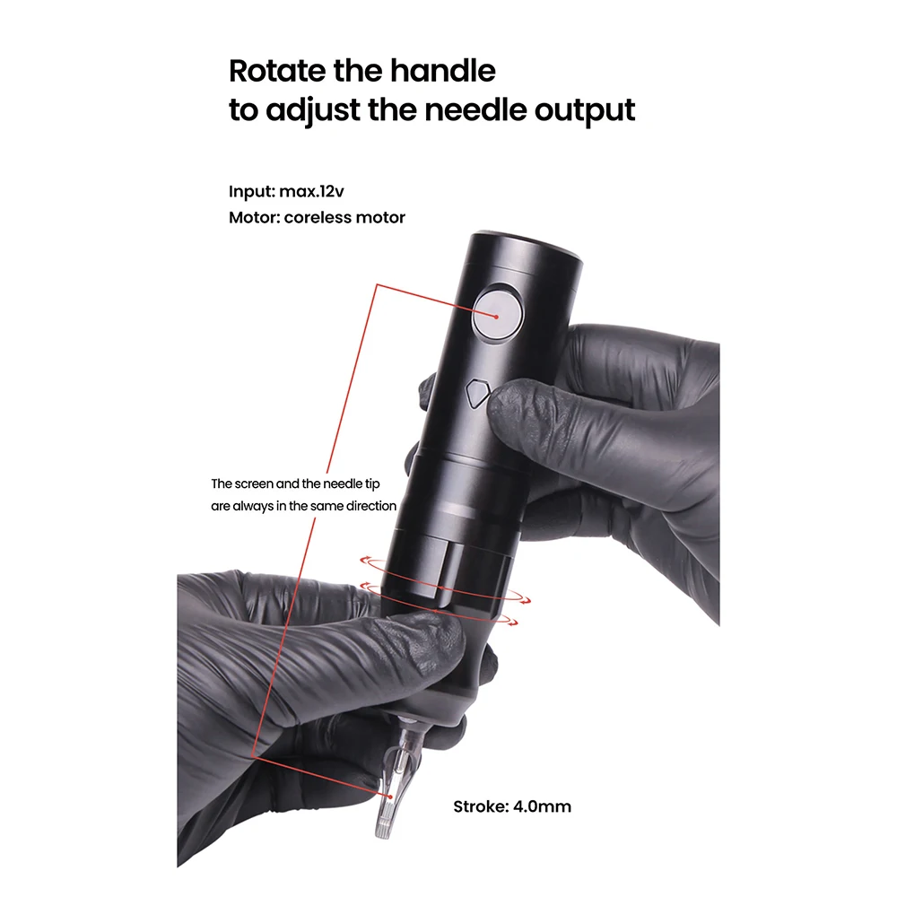 Electronic tattoo pen charging gesture adjusting voltage tattoo pen cutting line fog integration tattoo machine