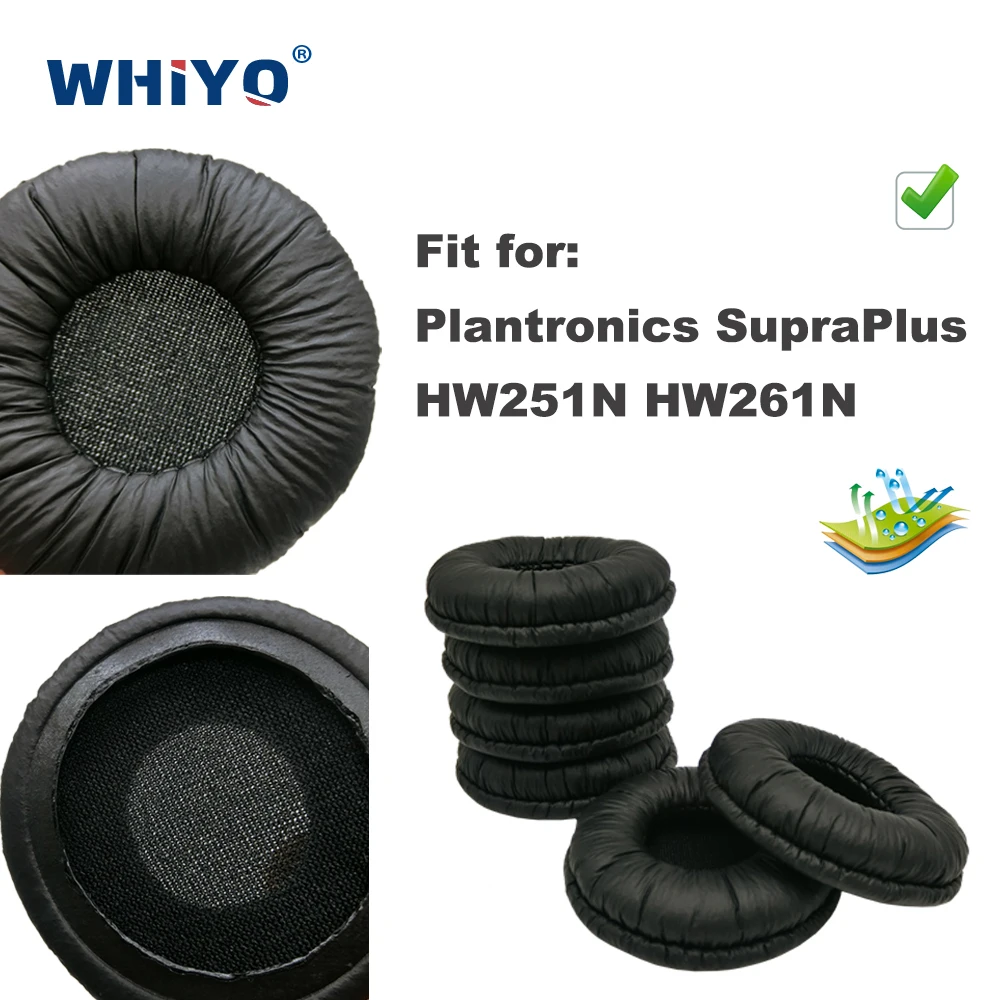 

Replacement Ear Pads for plantronics SupraPlus HW251N HW261N HW 251N 261N Headset Parts Leather Earmuff Earphone Sleeve Cover