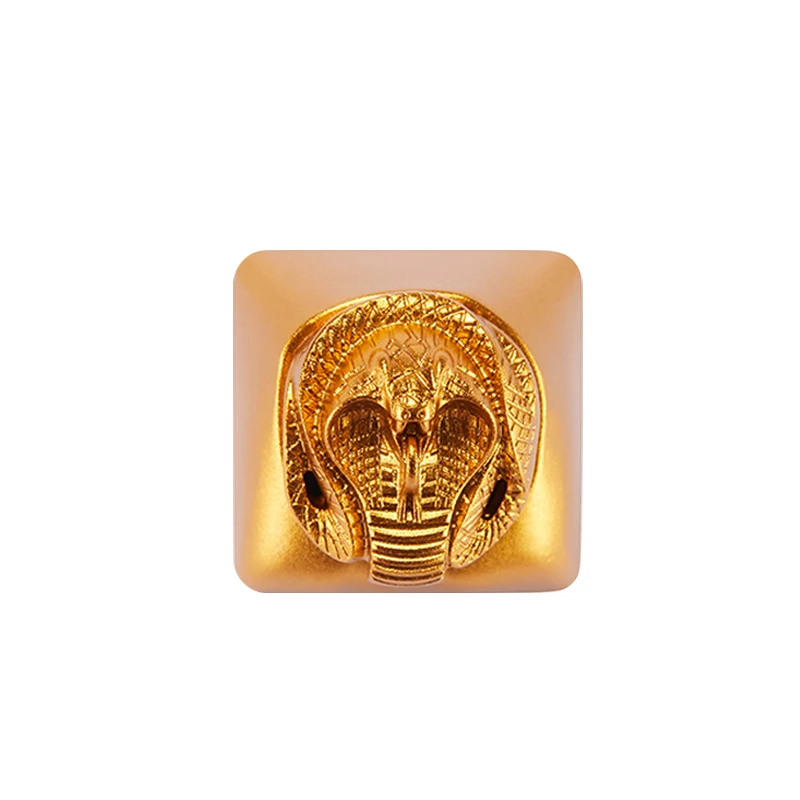 

ZOMO Key cap mechanical keyboards R4 keycap personality design,Animal Golden Cobra aluminum alloy keycaps Cherry MX axis