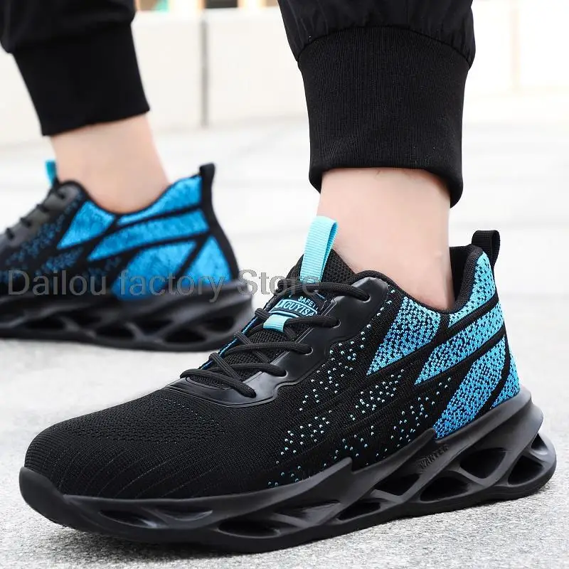 Модная рабочая обувь кроссовки стальной носок защитная мужские ботинки новинка