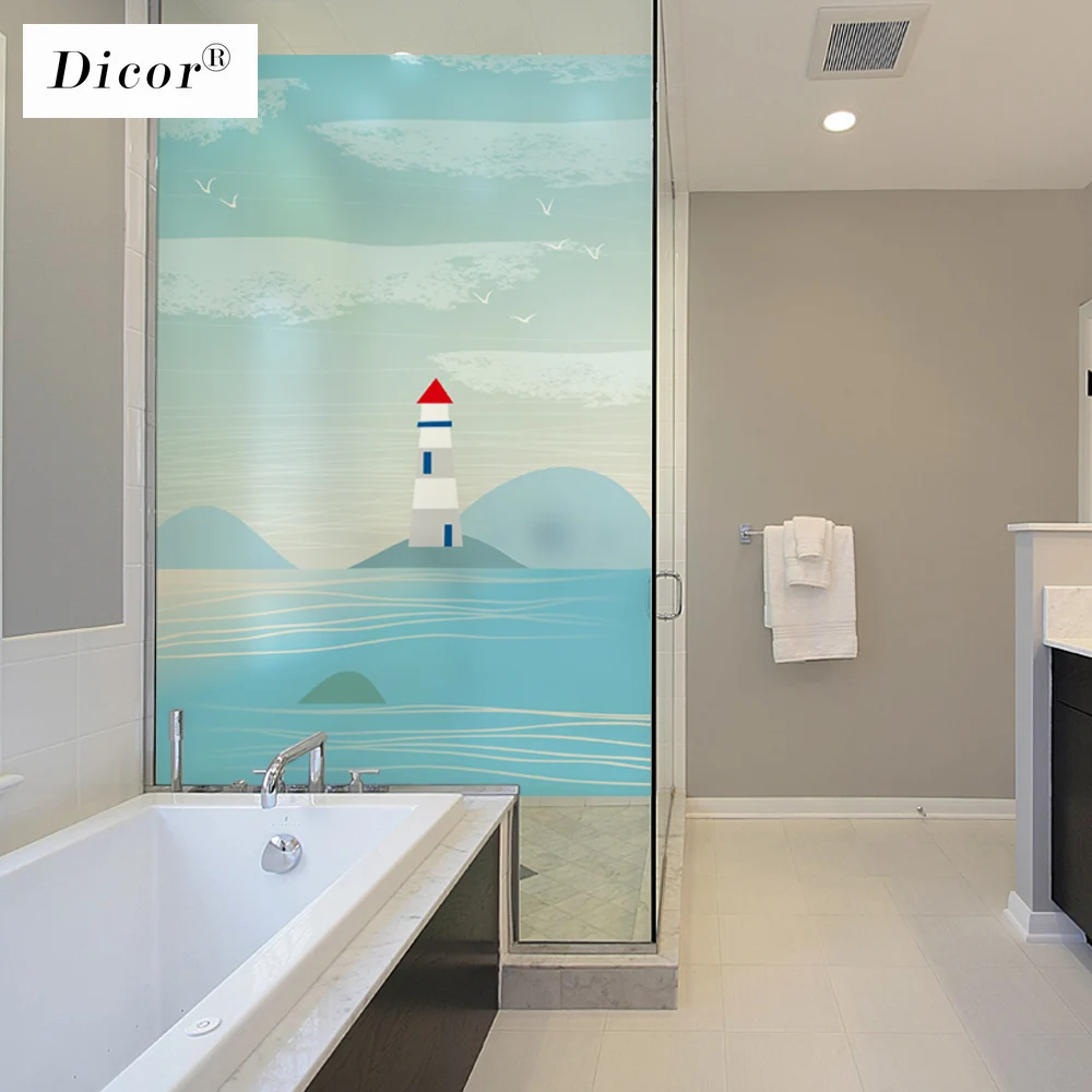 Антистатическая липкая оконная пленка DICOR матовая непрозрачная Наклейка на