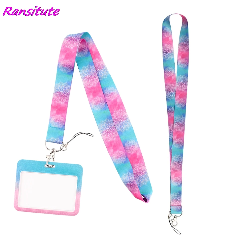 Ransitute R1990 Fashion Yoga Neck Strap Lanyard For Keys ID Card Gym Phone Straps USB Badge Holder DIY Hang Rope Lariat Lanyard