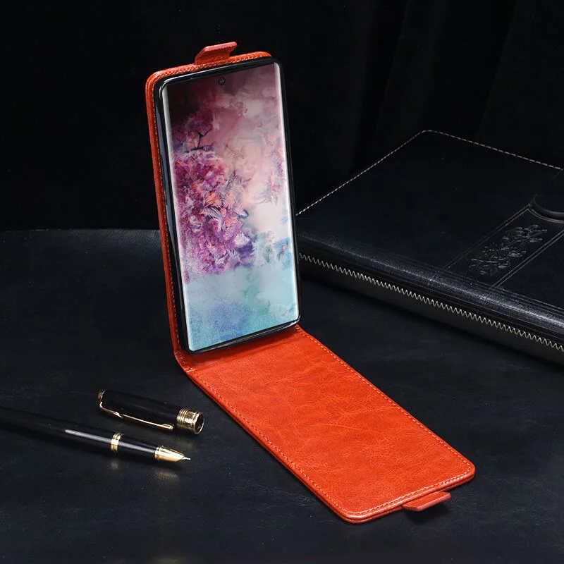 Для samsung Galaxy Note 10 Plus чехол роскошный флип-бумажник PU кожаный для 5G защитная задняя